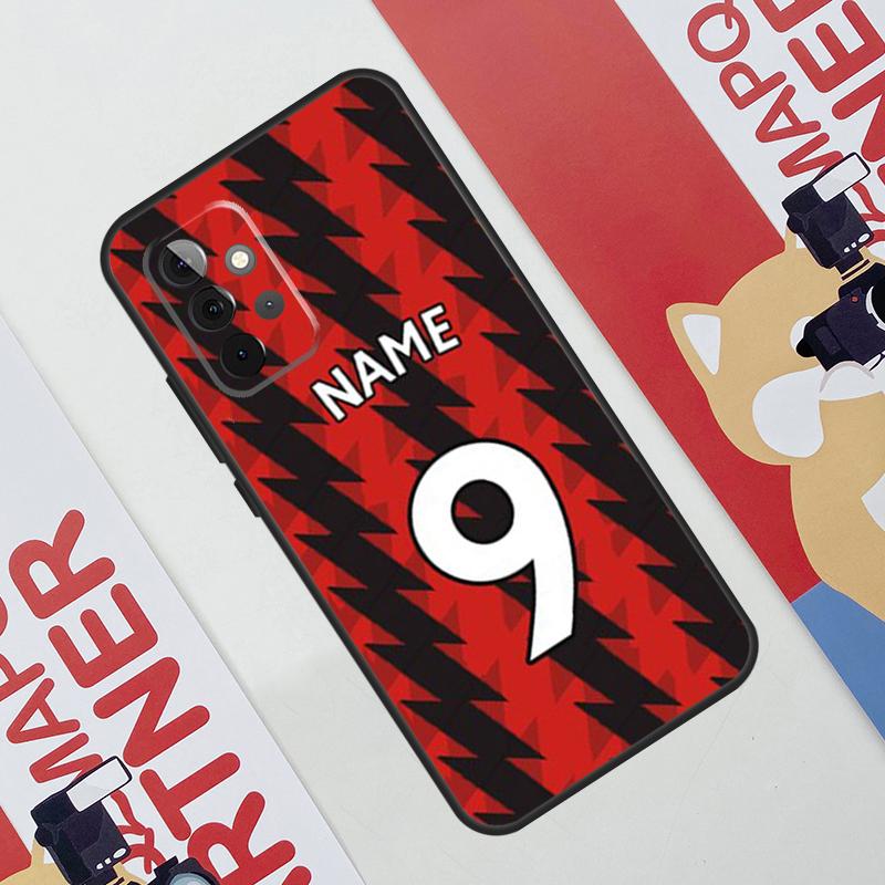 Чехол с именем футболиста на заказ для Samsung Galaxy A54 A34 A24 A14 A73 A53 A33 A23 A13 A52 A32 A22 A12 A51 A71