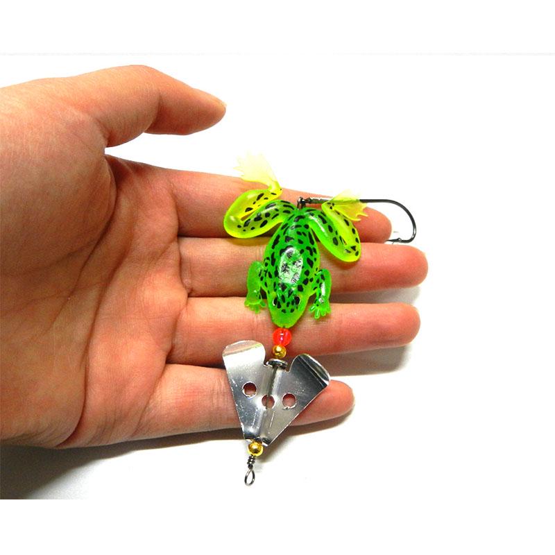 HENGJIA Мягкие рыболовные приманки в виде лягушки, 6,2 г, снасти для ловли окуня с ложкой