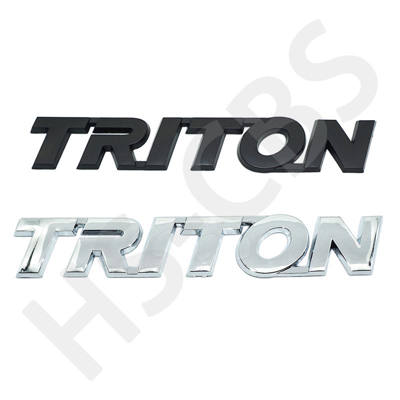 ABS 3D Triton Emblem Sticker Logo Tail Chrome Nameplate Decals For Mitsubishi L200 Rear Truck Stickers Badge Car Accessories MK3