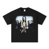 Marilyn Unisexson Printed Short Sleeve Tshirt Male Rock Band Unisexs And Wounisexs Top Summer Loose And Comfortable Black