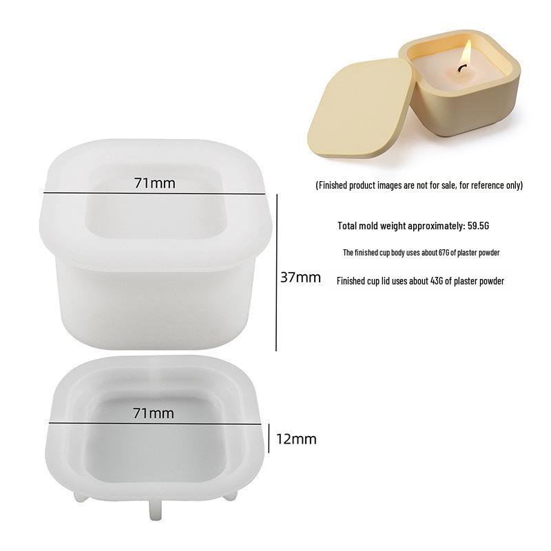 Meimuer DIY Ароматерапевтическая гипсовая форма для свечей и Силиконовая форма для шкатулки для украшений из эпоксидной смолы