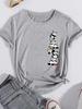 Cute Panda Pure Cotton Printed Unisexs and Womens Loose Casual Short Sleeved New Personalized Fashion Trend Round Neck Tshirt