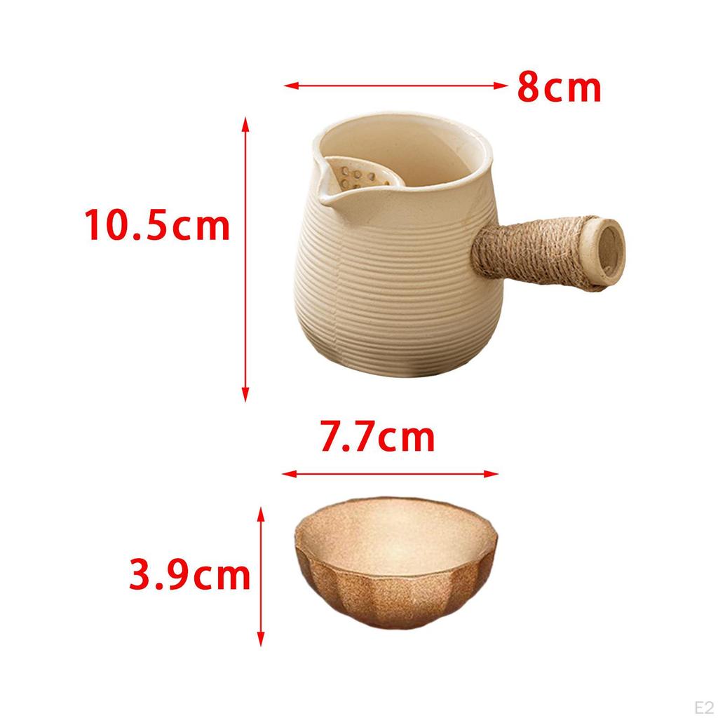 500ml Ceramic Teapot And 6 Cups Loose Leaf Tea Infuser Maker with Anti-scald Handle for