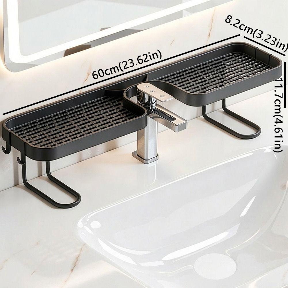 Mesh Bathroom Storage Rack Universal Counter Organizer Faucet Storage Shelf Shower