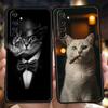 Phone Case For Oppo A17 A31 A54 A57 A78 A79 A80 A98 Find X5 X6 Reno 7 8 10 11 12 13 F Pro 5G Soft TPU Fashion Kitten Smoking Bag