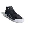 Adidas Originals Nizza Hi DL Canvas Suede Slip Resistant Mid Top Skate Shoes Unisex Skate Shoes Black White Silver GZ2657
