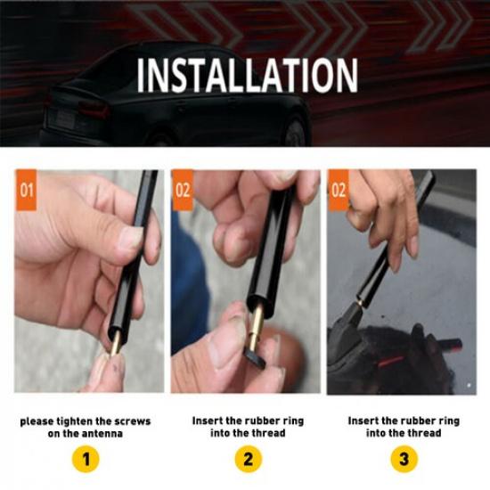 4.7" Short Antenna AM/FM Mast Black Replacement Fit 2009-18 Dodge Ram 1500-3500