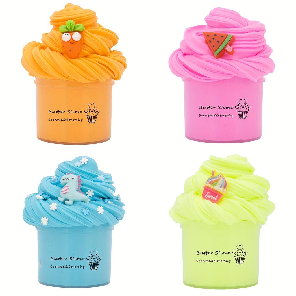 70 мл набор пушистых слаймов, ароматная масляная слизь, супер мягкая, нелипкая, эластичная полимерная слизь, подвески, игрушки, сувениры на день рождения, подарки