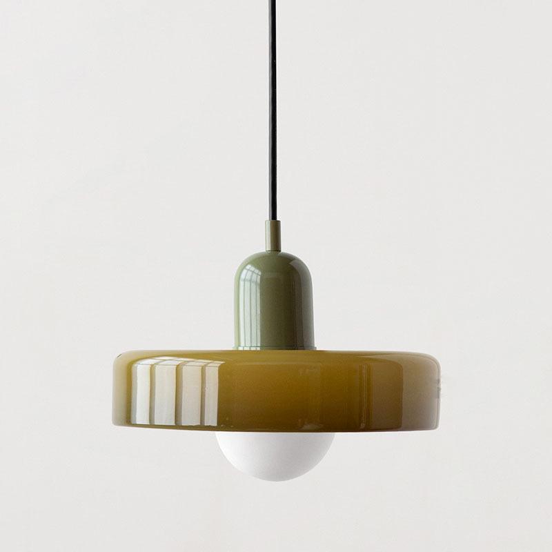 Northern Minimalist Cream Glass Pendant Light for Dining, Bedside, or Bar