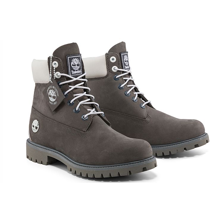 Timberland Кожаные прочные повседневные удобные ботинки для отдыха на открытом воздухе до середины голени мужские ботинки серые A616QW