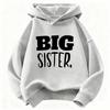 Sweat à capuche imprimé avec des lettres « Funny Big Sister » pour enfants, sweat-shirt pour garçons et filles