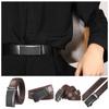 Retro Genuine Leather Belts 110/120/130cm Metal Buckle Belt Business Belt Men  Suit