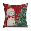 Рождественское украшение дома наволочка с принтом снеговика и елки диванная подушка для украшения номера люкс подарок другу