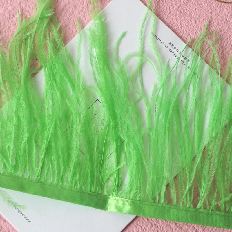 Decorative Feather Cloth Strip 10-15Cm Ostrich Hair Cloth Edge Dress Cuffs Latin Dance Skirt Diy Clothing Accessories