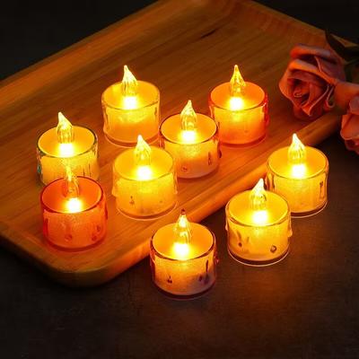 Креативная светодиодная электронная свеча-светильник 'Glow Tea Light' с прозрачным светом без дыма для праздников, вечеринок, Рождества, свадеб