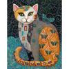 5D DIY Алмазные картины Полный круглый кот Мозаика Искусство вышивки крестом Холст Набор для рисования Вышивка Наклейка Украшение дома