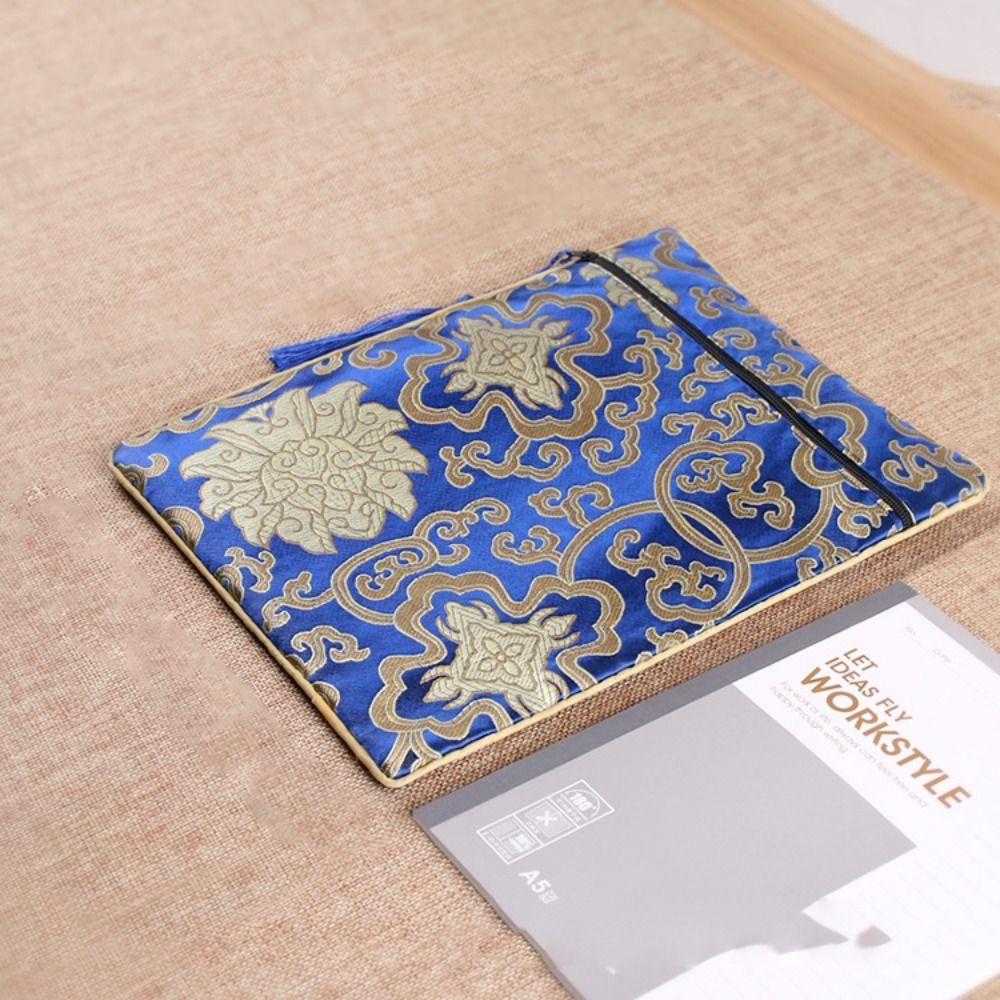 Double-layer Brocade Antique Buddhist Scripture Bag Embroidery Bag Jewelry Bag Chinese Style Sachet
