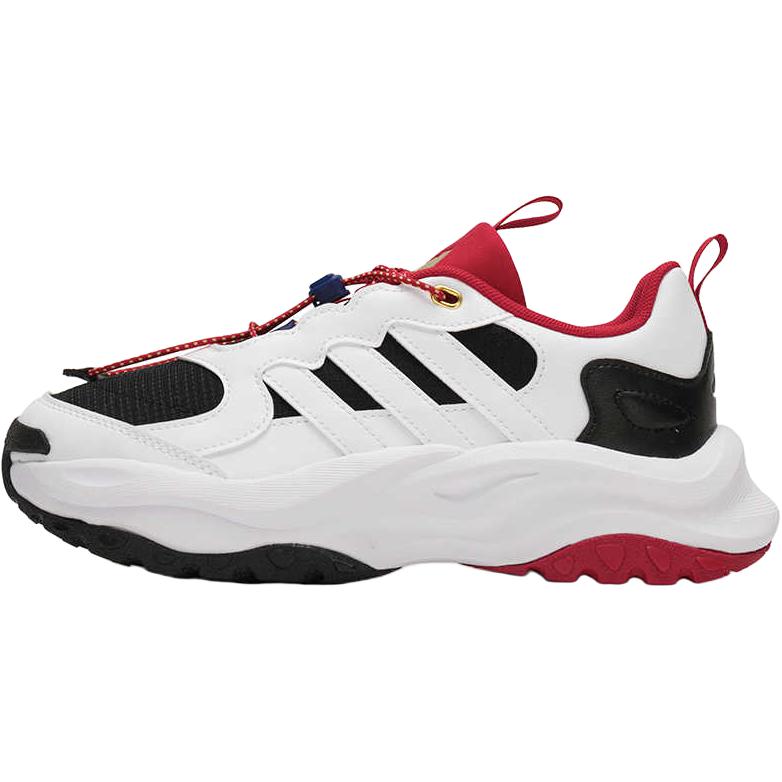 Adidas Maxxwavy Удобные Универсальные Дышащие Низкие Повседневные Кроссовки Детские Повседневные Кроссовки Белые JR3337