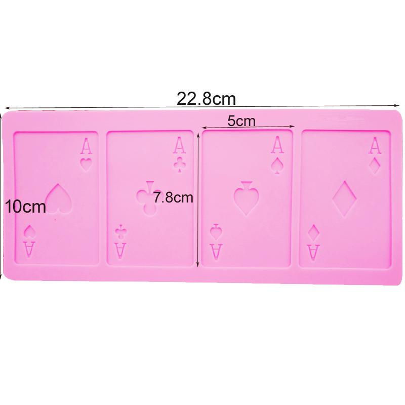 A Poker Cookie Chocolate Silicone Molds Playing Cards Moulds Cake Fondant Gumpaste SugarcraftForms Kitchen Baking Tool