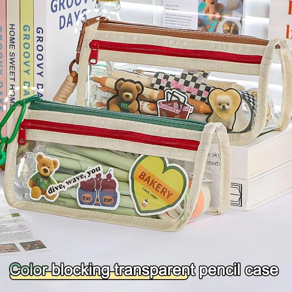 Detachable Large Capacity Pencil Case Beauty Bag Cosmetic Storage Bag  Student Supplies