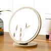 Portable Wooden Folding Makeup Mirror - Small, Standing Vanity Mirror for Dorms and Homes