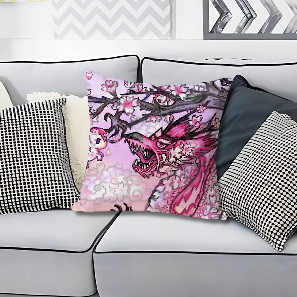 TTokidokiSS Girl Pillow Cases for Bedroom Living Room Sofa Home Decor Polyester Cushion Cover with Zipper