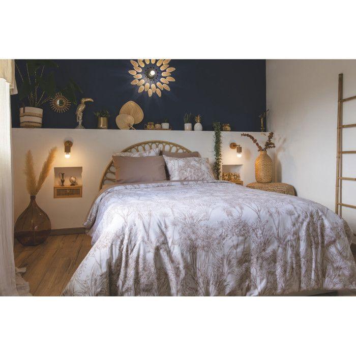 Housse de couette "Nora/Tamara/Java" toutes dimensions Réversible 100% Coton / 57 Fils/cm² l'Effet Papillon - Java - 140 x 200 cm -