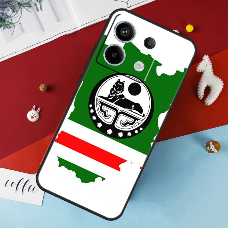 Чехол с флагом Чечни Чеченский волк для Xiaomi Redmi 12 13C 12C 10C 9C Redmi Note 13 9 10 11 12 Pro 9S 10S 11S 12S Cover