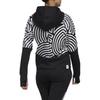 adidas Куртка с капюшоном и цветным принтом в виде блоков, женская, черная GN5672