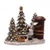 Boy Posting Letters with Tree Scene Ornament