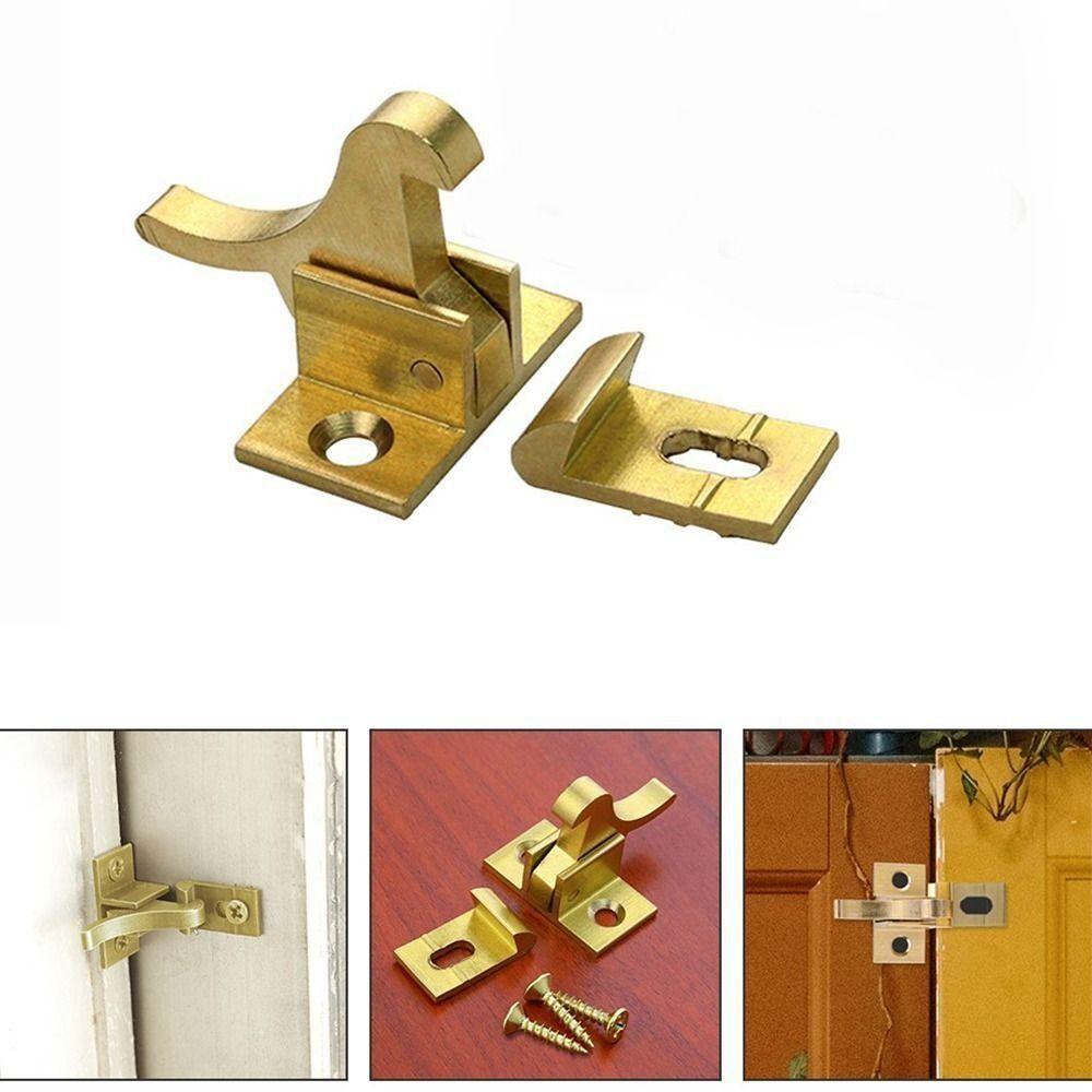 Low Noise Door Elbow Buckle Brass Door Catch Durable Bird Latch Lock Cabinet