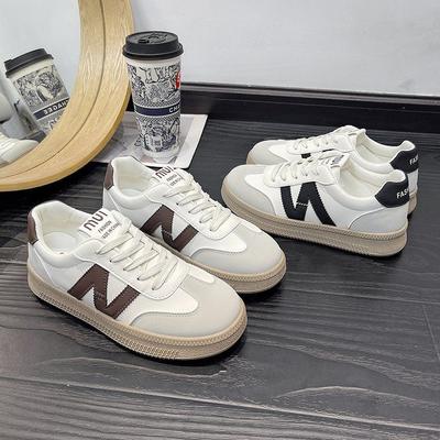 Новые легкие немецкие тренировочные белые туфли с толстой подошвой в иностранном стиле, универсальные повседневные спортивные туфли для сноубординга в стиле ретро с мягкой подошвой