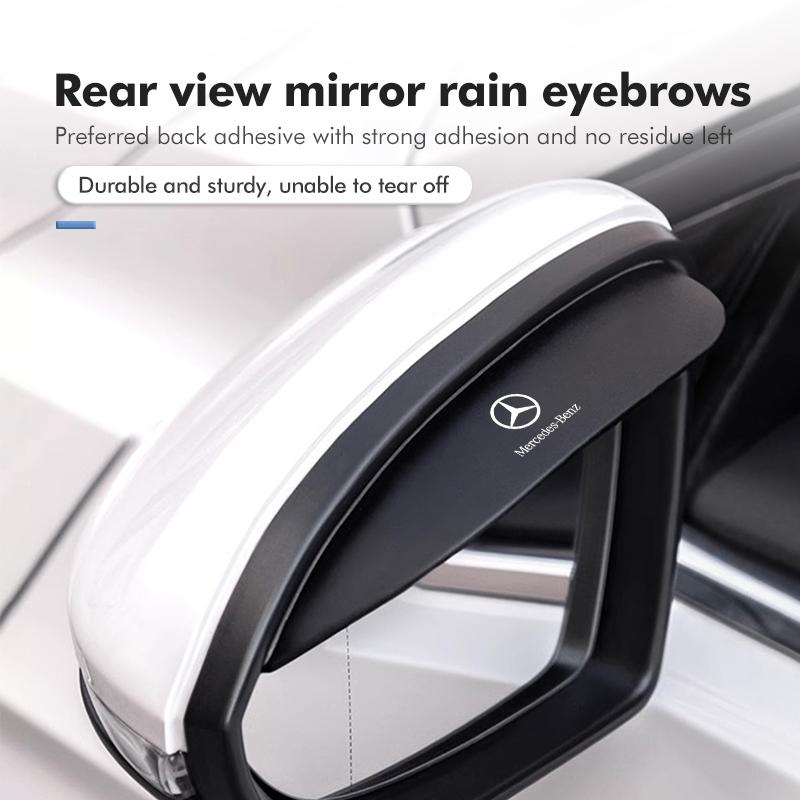 ZHM3 2PCS Car Rearview Mirror Sticker Rain Eyebrow Protector Cover For Mercedes Benz W202 W212 W126 W140 W168 W177 CLS GLE GLC GLS