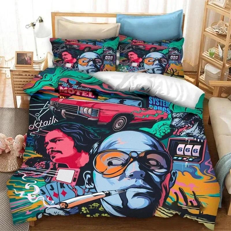3D Fear and Loathing in Las Vegas Bedding Set Duvet Cover Sheet Printed Pillowcase Bed Full Queen King Size Comforter Bedroom