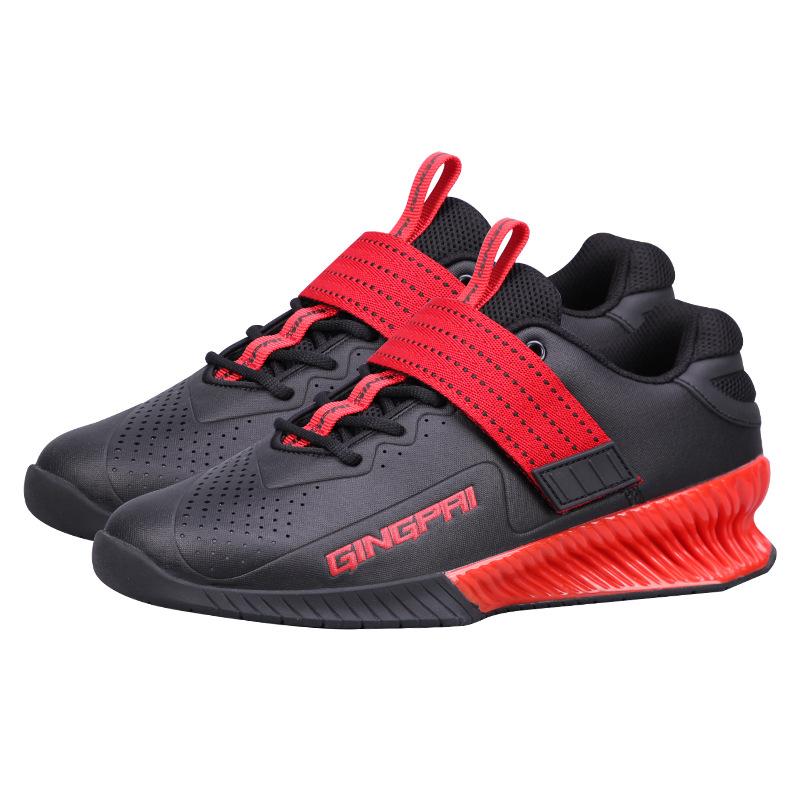 Original GINGPAI Lifting Megin Powerlifting Shoes for Men and Women Hook Loop Weightlifting & Deadlifting Shoe for Squat