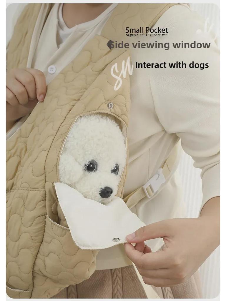 Fluffybaby Portable Pet Chest Bag - большая, мягкая, дышащая переноска для собак и кошек