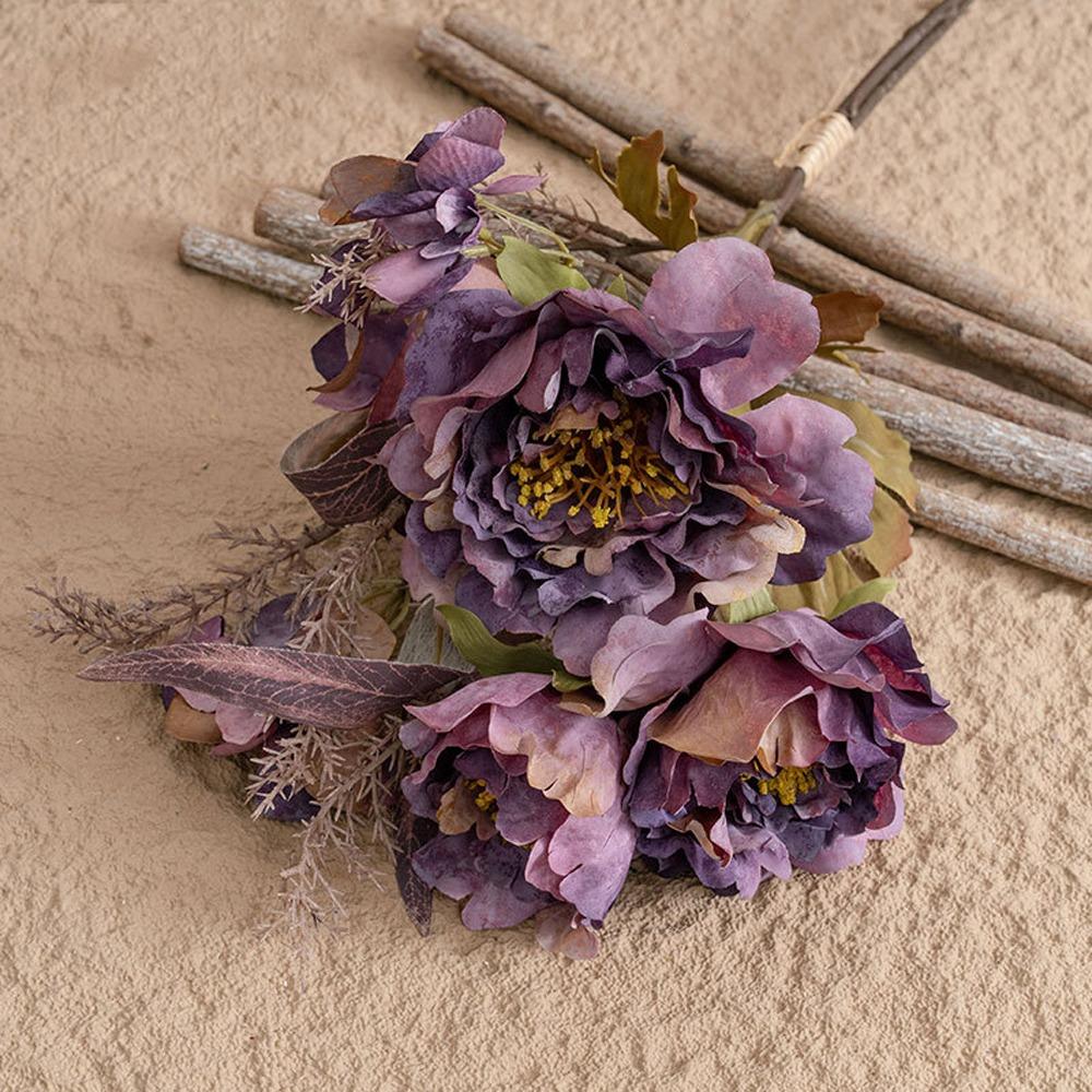 Роскошные шелковые ветки пионов Элегантная имитация пионов Букет искусственных пионов Сувениры для вечеринки