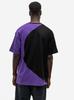 Men's Short Sleeve Oversize T-Shirt Black / Purple GOOD LUCK Loopy L
