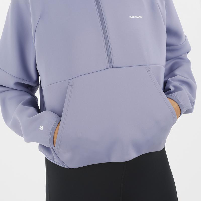 SALOMON Шкоут Хз Укороченный свитер Женский свитер Гранитно-синий C24181