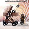 Multifunctional Foldable Baby Pram Stroller Lightweight Outing High Landscape Pushchair Shock Absorption Two-Way Newborn Cart