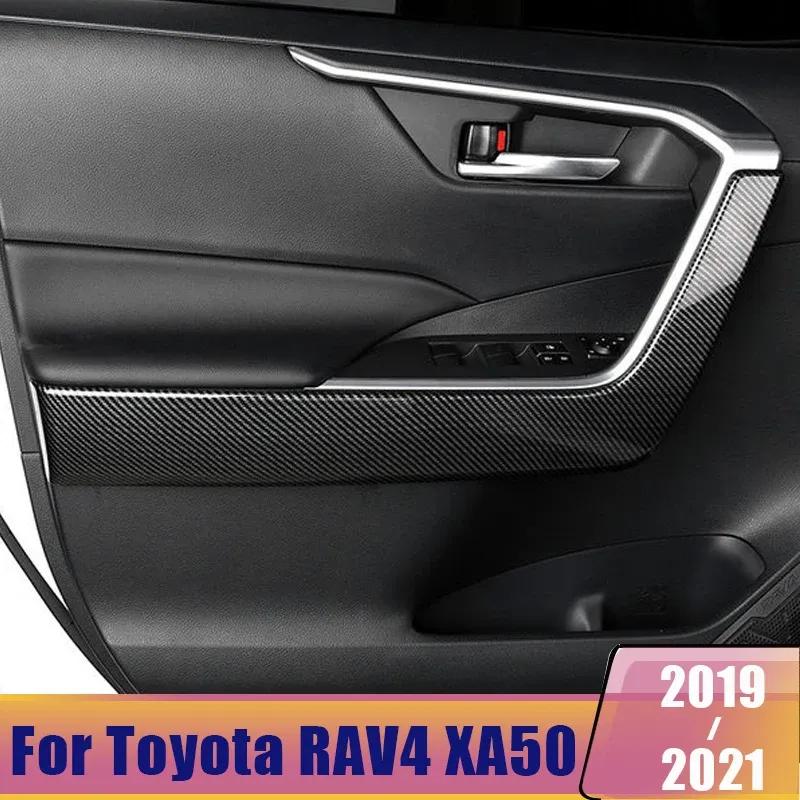 For Toyota RAV4 XA50 - 2024 Interior Car Door Armrest under Frame Strips Decoration Cover Trim ABS Accessories