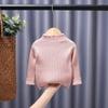 Baby Girls High Neck Baby Sweaters Autumn Winter Kids Boys Girls Long Sleeve Pure Color Knit Sweater Baby Pullover Sweaters