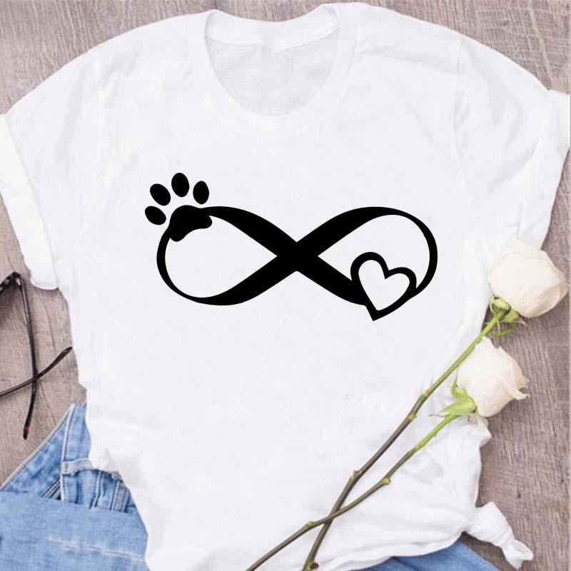 Womens Black Dog Claw Printed Tshirt Leopard Love Printed Christmas Reindeer Design Short Sleeve Casual Holiday Tshirt