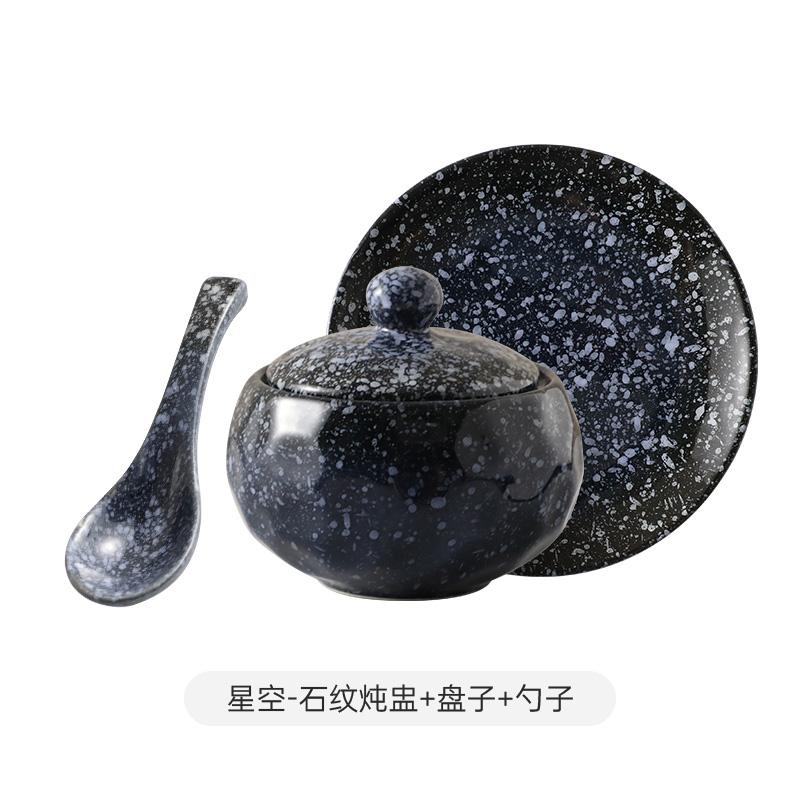 Vintage Creative Ceramic Bowl with Lid Soup Bowl Steamed Egg Bowl Dessert Bowls Breakfast Bowls Restaurant Featured Tableware