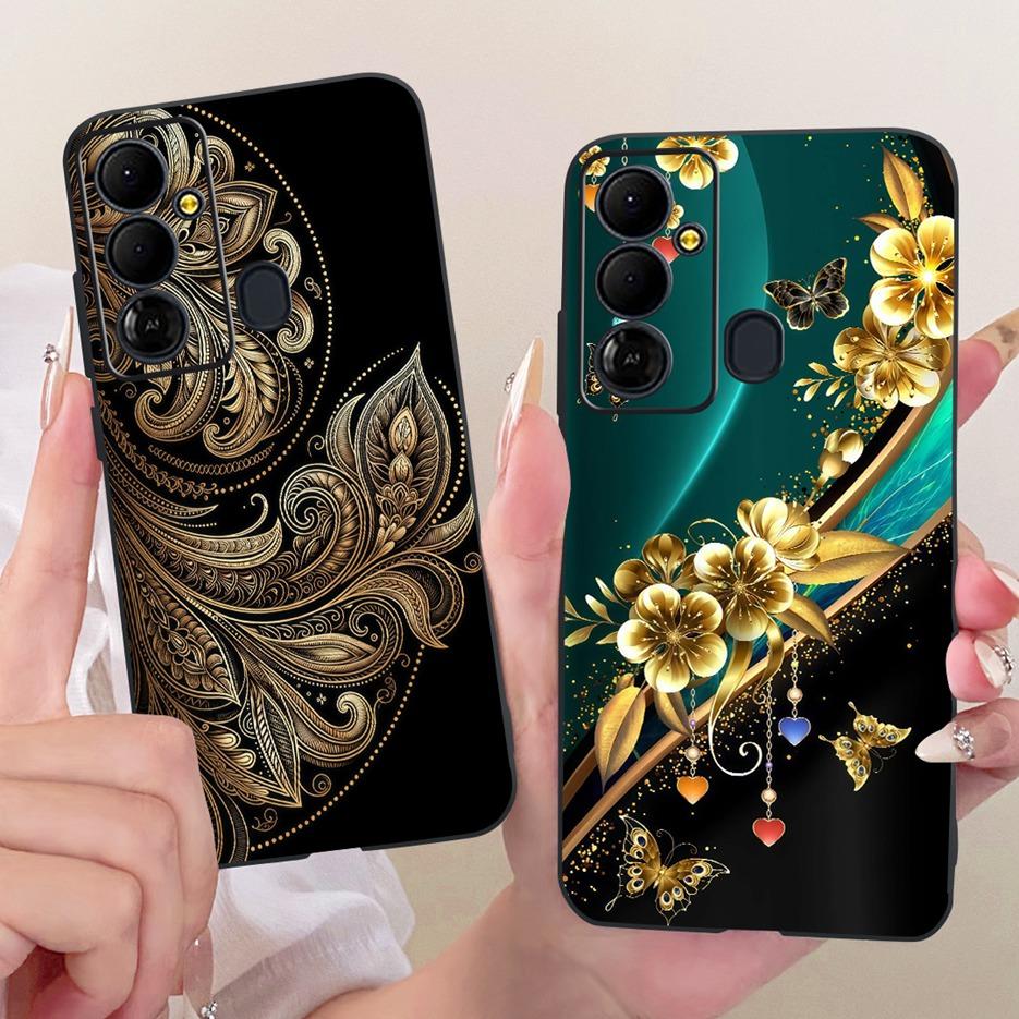 Чехол для Tecno Pop 6 GO BE6j Милый Лев Модный Расписной Чехол Мягкий ТПУ Чехол для Телефона Для Tecno Pop 6 Pro BE8 Pop6 GO Задняя Крышка Сумки