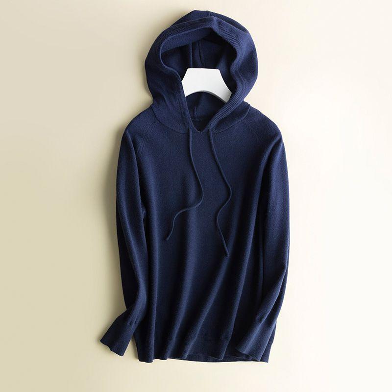 Women's Loose Sweater Knitted Soft Cashmere Hoodies Coat For Cozy Comfort