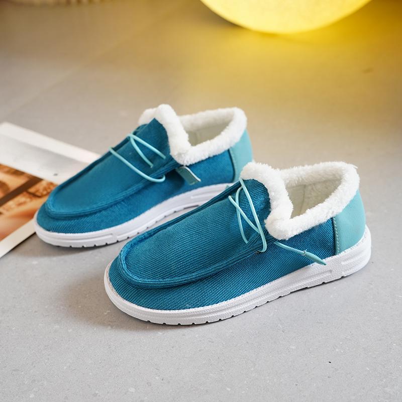 Модные зимние новые модные женские теплые плюшевые ботильоны на шнуровке мягкие зимние спортивные туфли удобные хлопковые женские ботинки