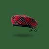 Y2K Tartan Plaid Beret Drawstring Artist Hat Fashion Newsboy Cap  Autumn