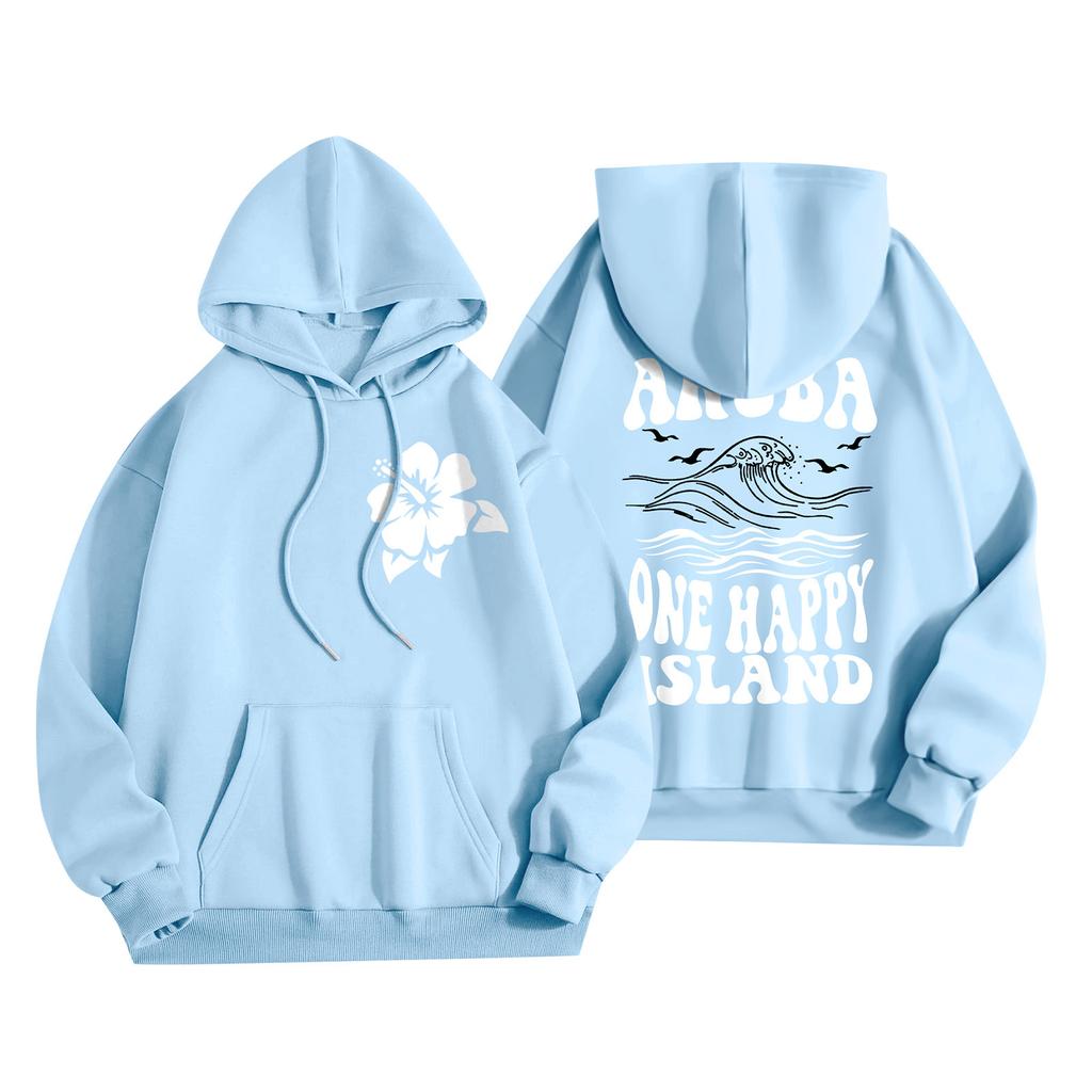 Толстовки для девочек-подростков с длинным рукавом и принтом букв, повседневные графические толстовки с капюшоном, пуловер с завязками, симпатичная толстовка большого размера