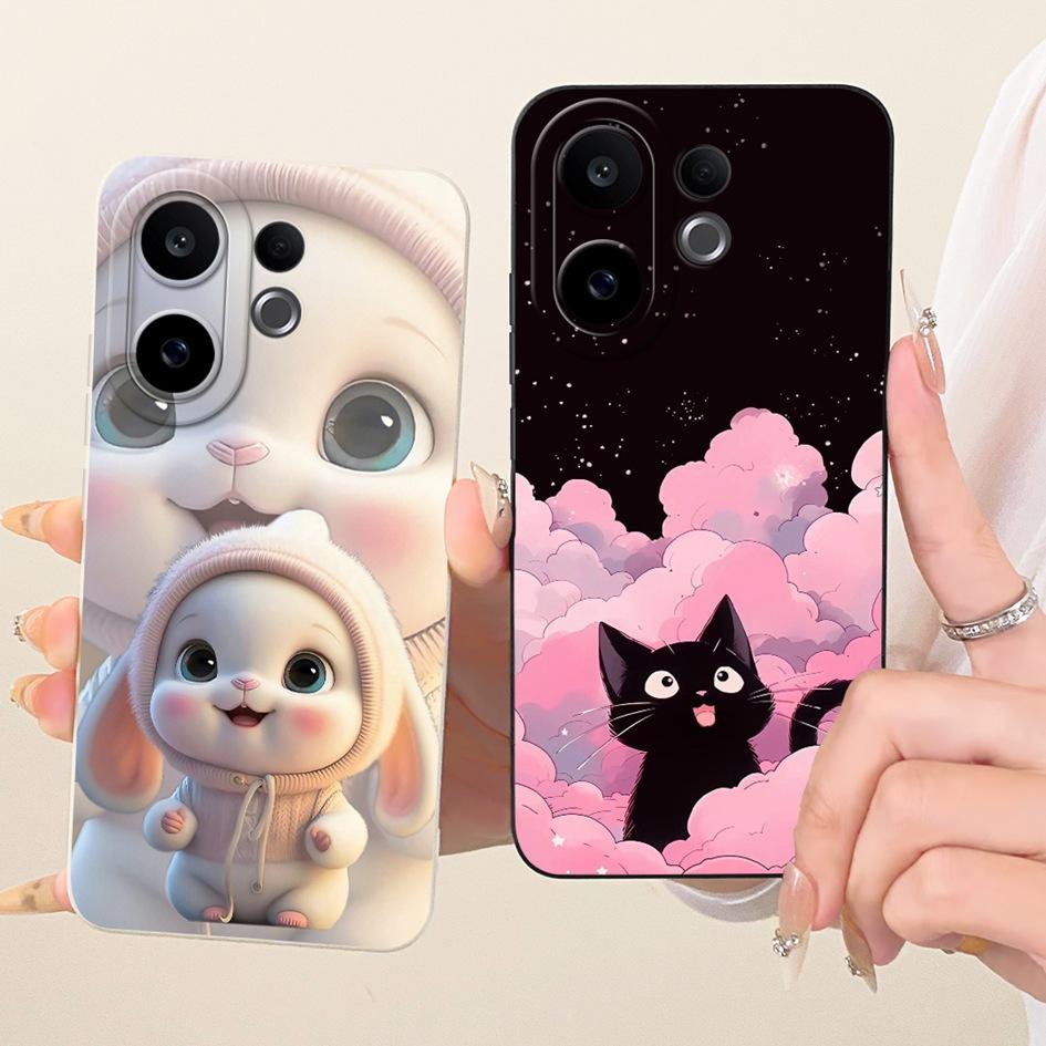 Чехол для Vivo V60 Lite 5G Милый Панда Кролик Мягкий Конфетный Силиконовый Ударопрочный Чехол для Vivo V60 5G Coque V2511 V 60 V60Lite Корпус